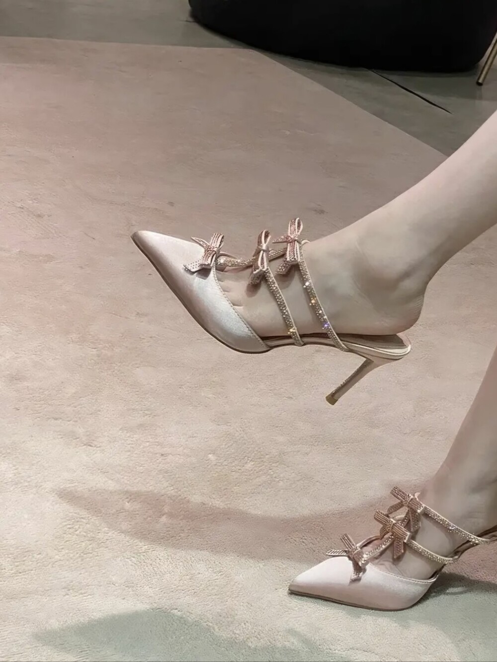 Style Water Toe Sandals with Thin Heels, Fairy Style, Pointed Toe, Mules - Picture 7 of 9